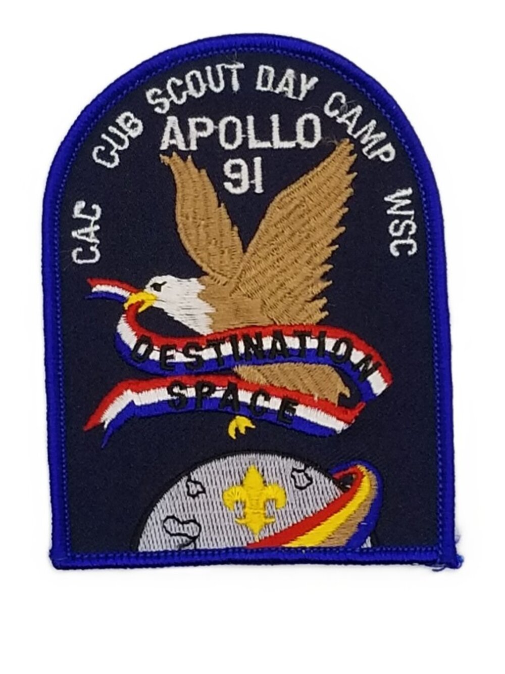 1991 Cub Scout Day Camp Apollo 91 Destination Space BSA Patch CAC WSC